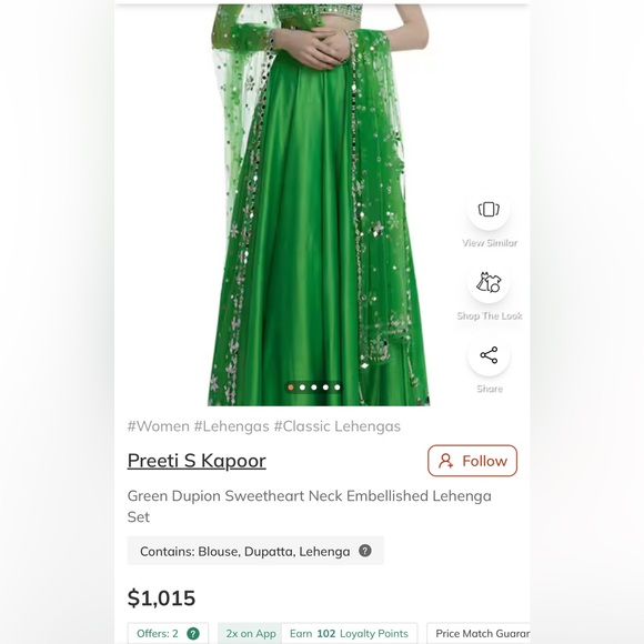 SOLD Preeti s Kapoor 3 pc lehenga set - Picture 2 of 12